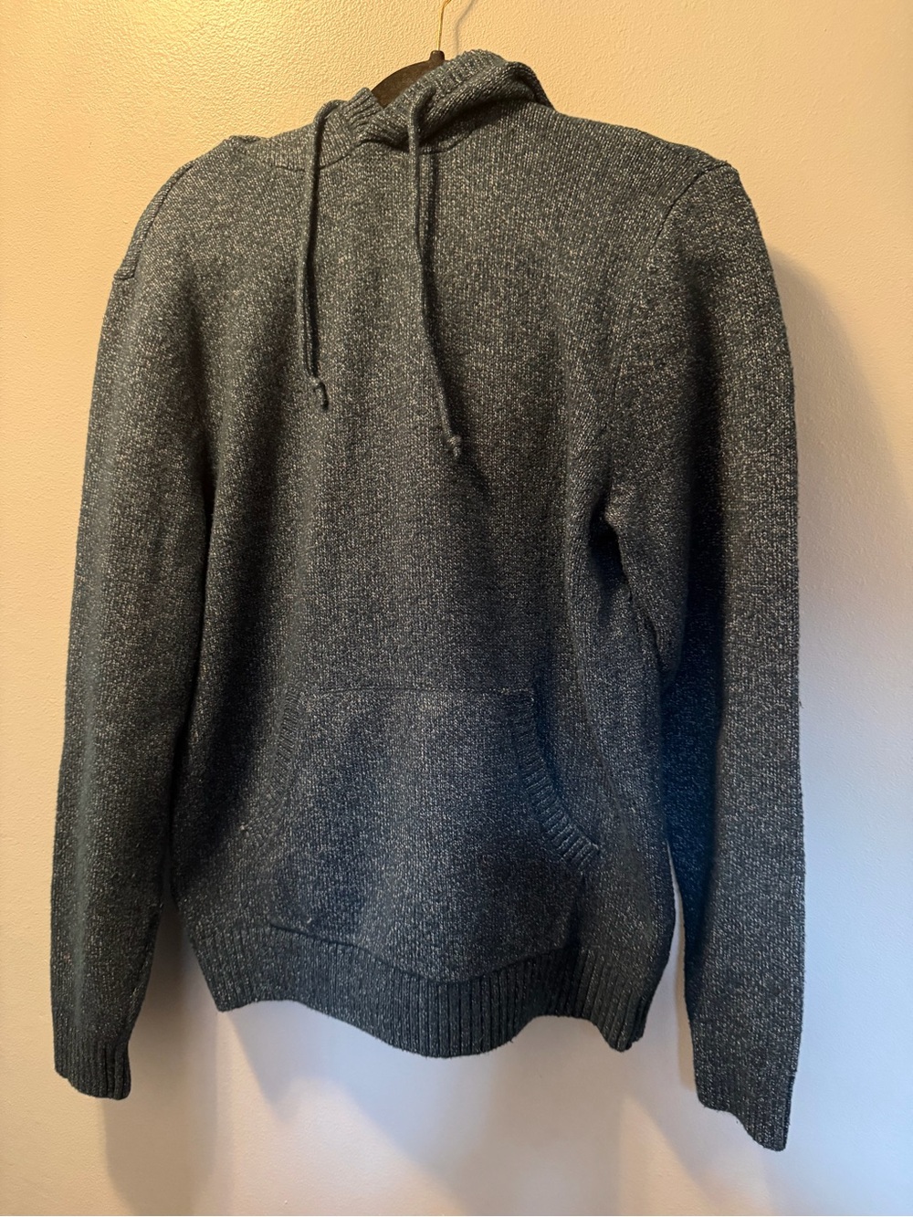 Men's Hooded Knit Sweater - Dark Green